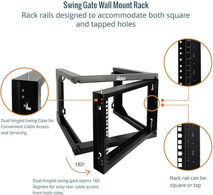 Tecmojo 6U Wall Mount Server Rack, Open Frame Network Rack - Image 3