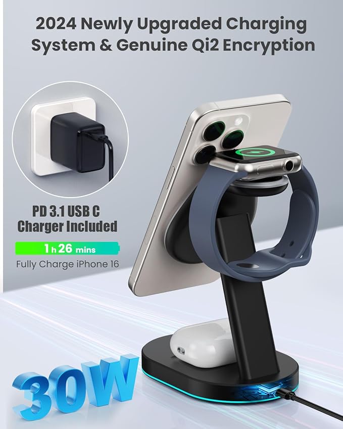 3 in 1 Wireless Charger Charging Station - Image 2