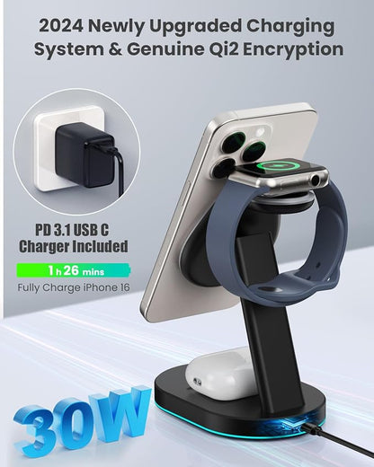 3 in 1 Wireless Charger Charging Station - Image 2