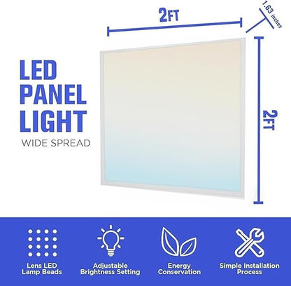 2x2 LED Flat Panel Lights for Drop Ceiling, Troffer Replacement Light Fixture - Image 3