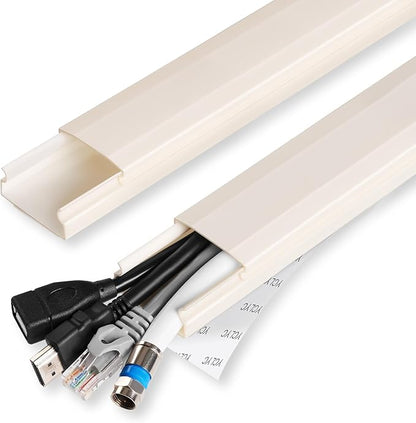 TV Cable Hider - 62.8in PVC Cord Hider Cable Management Wall, Paintable Cable by YCLYC