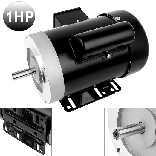 1 HP Electric Motor General Purpose Single Phase Motor 3450 RPM 115/230V - Image 2