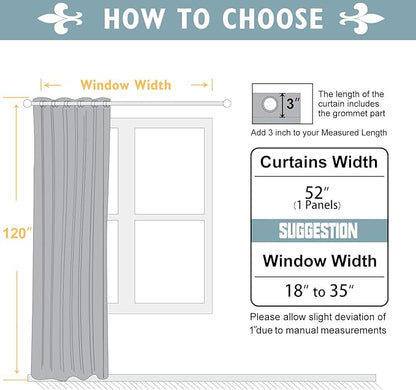 ChrisDowa Blackout Curtains 120 Inches Long - Image 5