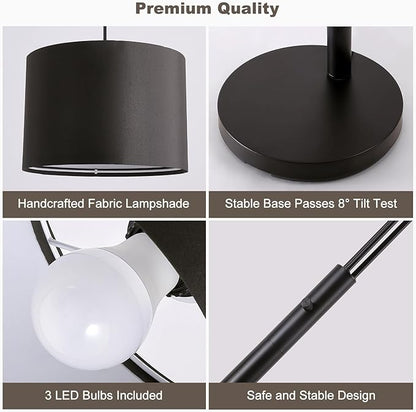 Fansdrick Floor lamp with Remote, 3 Light Arc Floor Lamps - Image 9