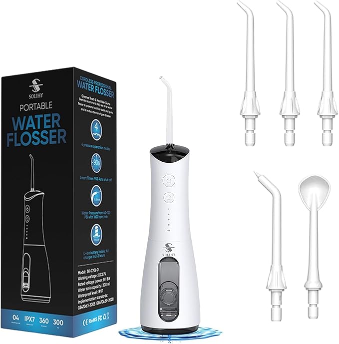 SOLIHY Cordless Water Flosser, Water Dental Flosser, Rechargeable Irrigation by SOLIHY