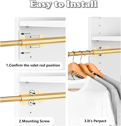 Valet Rod for Closet Pull Out, Standard Retractable closet rod organization rack - Image 8
