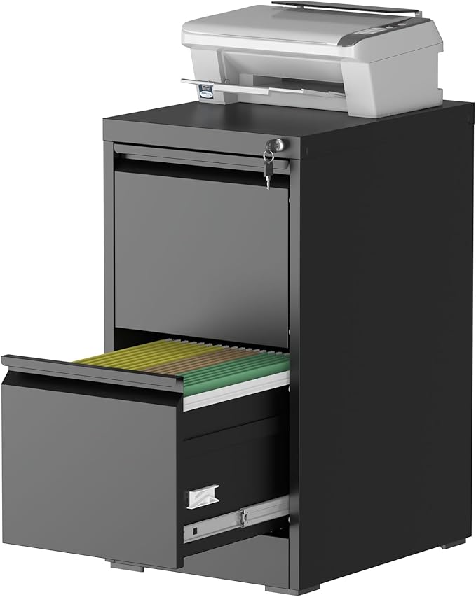 File Cabinet, 2 Drawer File Cabinet by Unknown