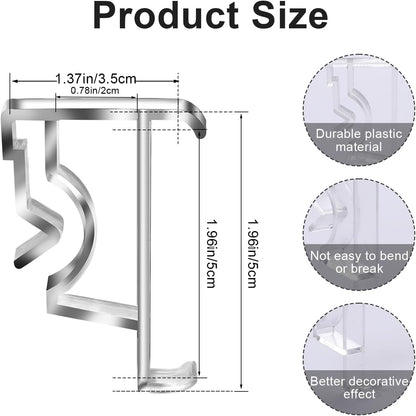 12 Pcs Valance Blind Clips Replacement Clear 2 Inch Plastic Hidden Clips for Horizontal Blinds