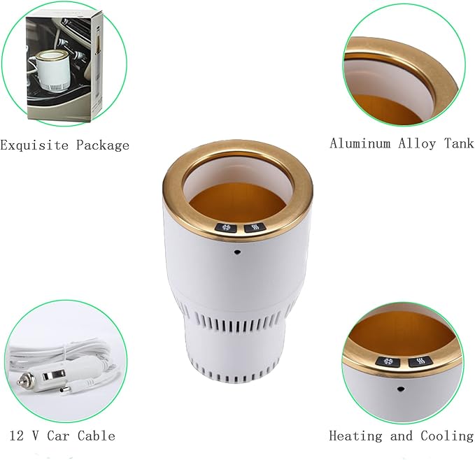 Car Cup Holder with Drink Cooler Smart Mug Warmer 2-in-1 Car Tumbler Holder - Image 6