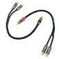 Arklove 1ft Shielded RCA Splitter Subwoofer Stereo Audio Video Cable 1 Male to by Arklove