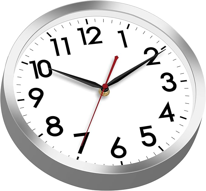 AKCISOT Wall Clock 12 Inch Silent Wall Clocks Battery Operated Non Ticking - Image 2