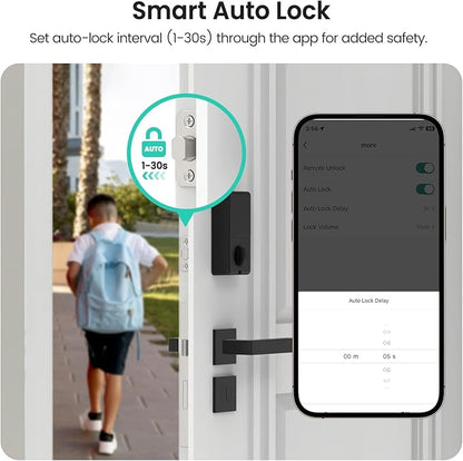 TREATLIFE Smart Door Lock with WiFi Bluetooth Gateway, Keyless Entry Door Lock - Image 4