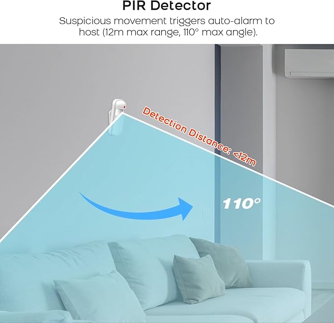 Wireless Home Security Aystem, Motion Sensors Detectors, SOS Button, APP Insta - Image 8