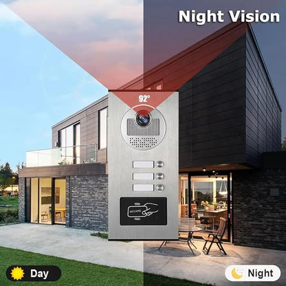 ANJIELO SMART Wired Video Multifamily Apartment Intercom System, - Image 3