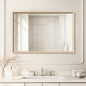 Oak Wood Effect Framed Wall Mirror, 24x36 Rectangle Mirror, 1/8" by Ultrue
