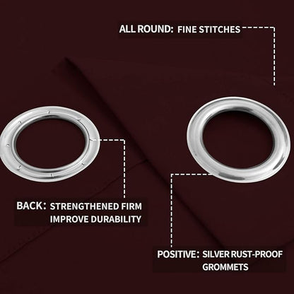 Easy-Going Blackout Curtains for Bedroom, Solid Thermal Insulated Grommet and - Image 4