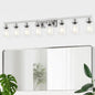 DIKAIDA 52inch Brushed Nickel Vanity Light Fixtures, 8 Light Brushed Nickel by DIKAIDALights