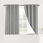 H.VERSAILTEX Linen Blackout Curtains 45 Inches Long 100% Blackout Thermal by HVERSAILTEX