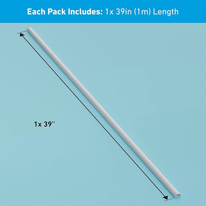 D-Line Half Round Cord Hider, Patented Cable Cover, Hide TV Wall Mount Wires - Image 4