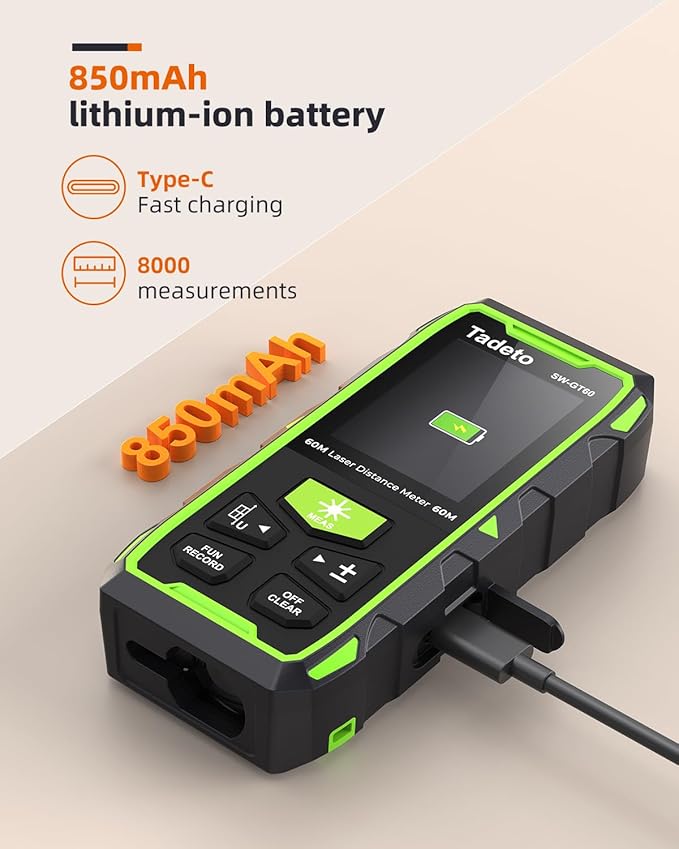 Tadeto Dual Laser Measuring Tool, 393FT/120M Bilateral Laser Measurement Tool - Image 3