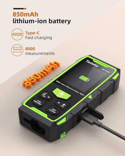 Tadeto Dual Laser Measuring Tool, 393FT/120M Bilateral Laser Measurement Tool - Image 3