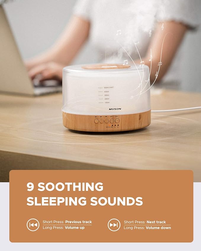 muson Essential Oil Diffuser Sound Machine Combo Diffuser - Image 5