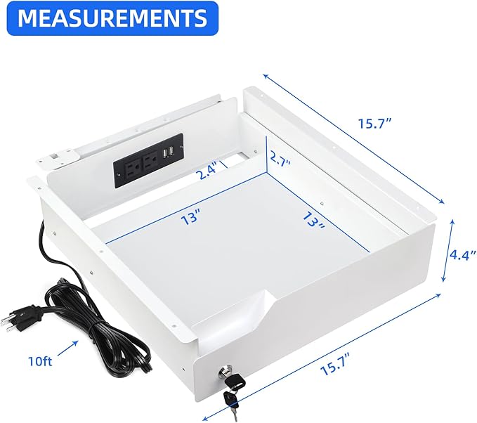 Lumil Under Desk Mounted Drawer Lockable - Image 4