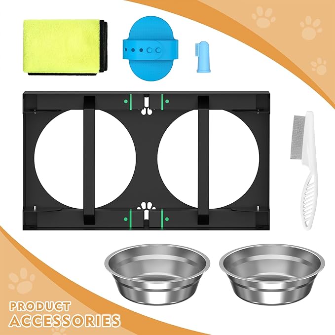 Metal Elevated Dog Bowls Stand Large Breed, Height Adjustable Raised Dog Bowls - Image 9