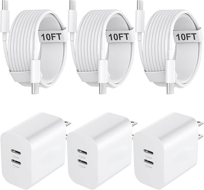 USB C Charger for iPhone 17/16/15 Pro Max Charger Fast Charging 10FT, 20W C by Auorld