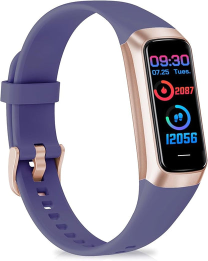 Fitness Tracker with 24/7 Heart Rate Blood Oxygen Sleep Monitor, 1.1" AMOLED by Bakoor