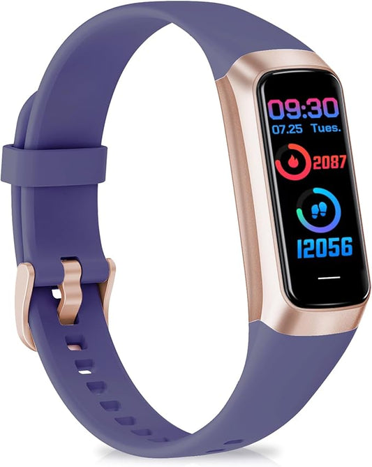 Fitness Tracker with 24/7 Heart Rate Blood Oxygen Sleep Monitor, 1.1" AMOLED by Bakoor
