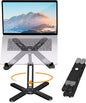 Laptop Stand with 360 Rotating Base, Computer Notebook Laptop Riser Metal Holder by Moallia
