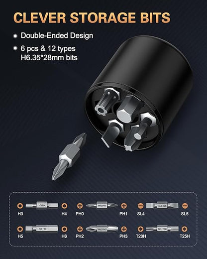 Electric Screwdriver, Rechargeable Cordless Power Screwdriver, 3 Torque Settings - Image 6