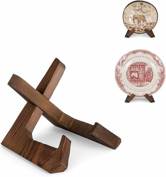ANBOXIT Bowl Stands for Display, 3.5 Inch Plate Holder, Wooden Easel Frame by ANBOXIT