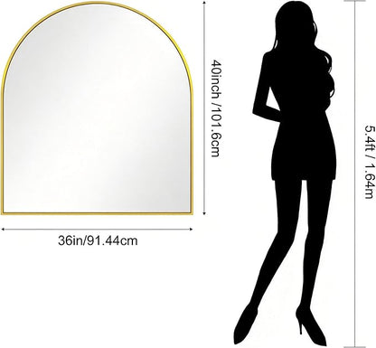 CIRCUMI Arched Wall Mirror, Metal Frame, Large Size - Image 7