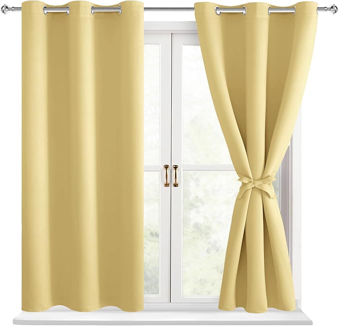 Hiasan Short Blackout Curtains for Bedroom by Hiasan