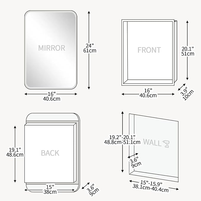 Rectangle Medicine Cabinet - Image 2