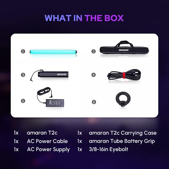 Aputure Amaran T2C RGBWW LED Tube Light 2500K to 7500K, Support APP and DMX - Image 9