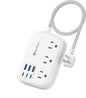 Beeiker Short Extension Cord 1 Ft- 6 USB Travel Power Strip by Beeiker-BetterHelperforYou