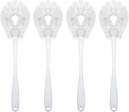 LOLA Toilet Bowl Brush w/Curved Head, 4 Pack, Coated Wire, Durable Poly Bristles by LolaProducts
