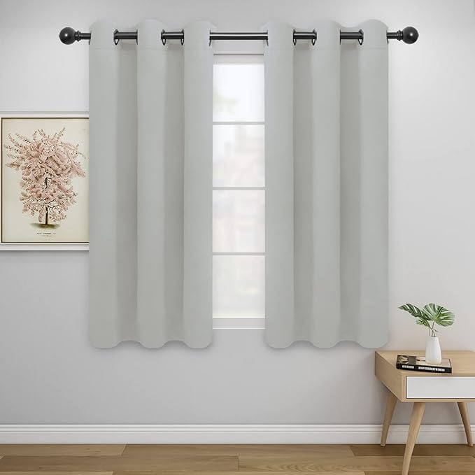 Easy-Going Blackout Curtains for Bedroom, Solid Thermal Insulated Grommet and by Easy-Going