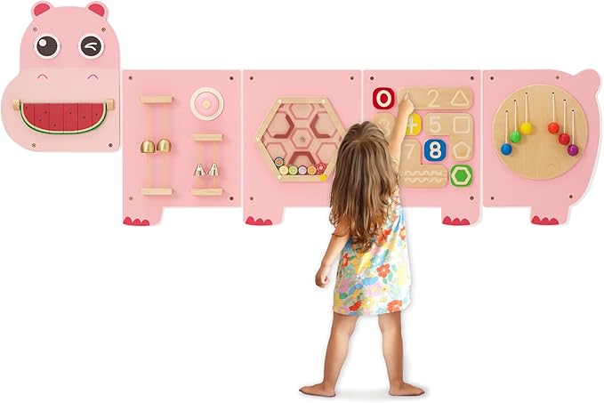 Monläurd® Hippo Montessori Busy Board, Sensory Board, Educational Toys by Monl%C3%A4urd