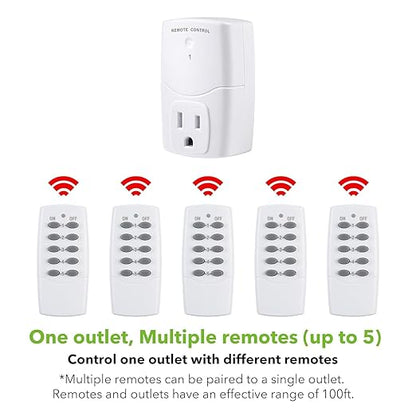 BN-LINK Mini Wireless Remote Control Outlet Switch Power Plug in - Image 8