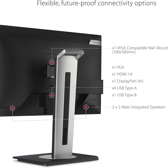 ViewSonic VG2448A 24 Inch IPS 1080p Ergonomic Monitor - Image 5