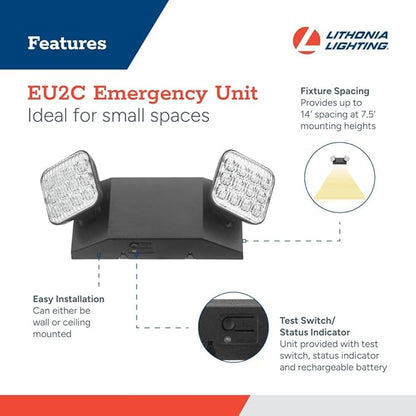 Lithonia Lighting Basics LED Emergency Light, Emergency Lighting - Image 3