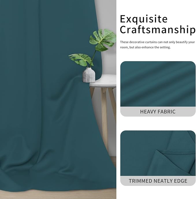 Easy-Going Blackout Curtains for Bedroom, Solid Thermal Insulated Grommet and - Image 5