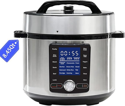 OLIXIS 24-in-1 Large Electric Pressure Cooker 8.45 Quart, Stainless Steel Cooker by OLIXIS