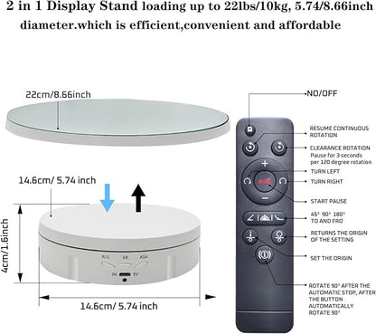 JAYEGT 2 in 1 Motorized Rotating Display Stand - Image 4