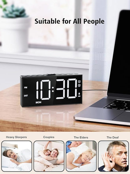 PPLEE Loud Alarm Clock for Heavy Sleepers, Dual Vibrating Alarm Clock - Image 7