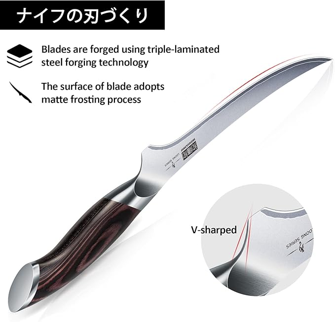 HOSHANHO Fillet Knife 9 Inch, Super Sharp Boning Knife in High Carbon Stainless - Image 2